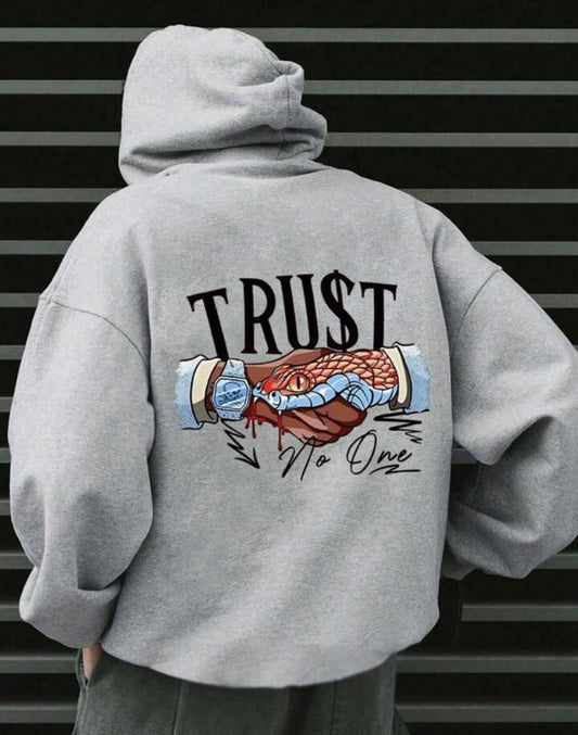 Trust no one oversized hoodie