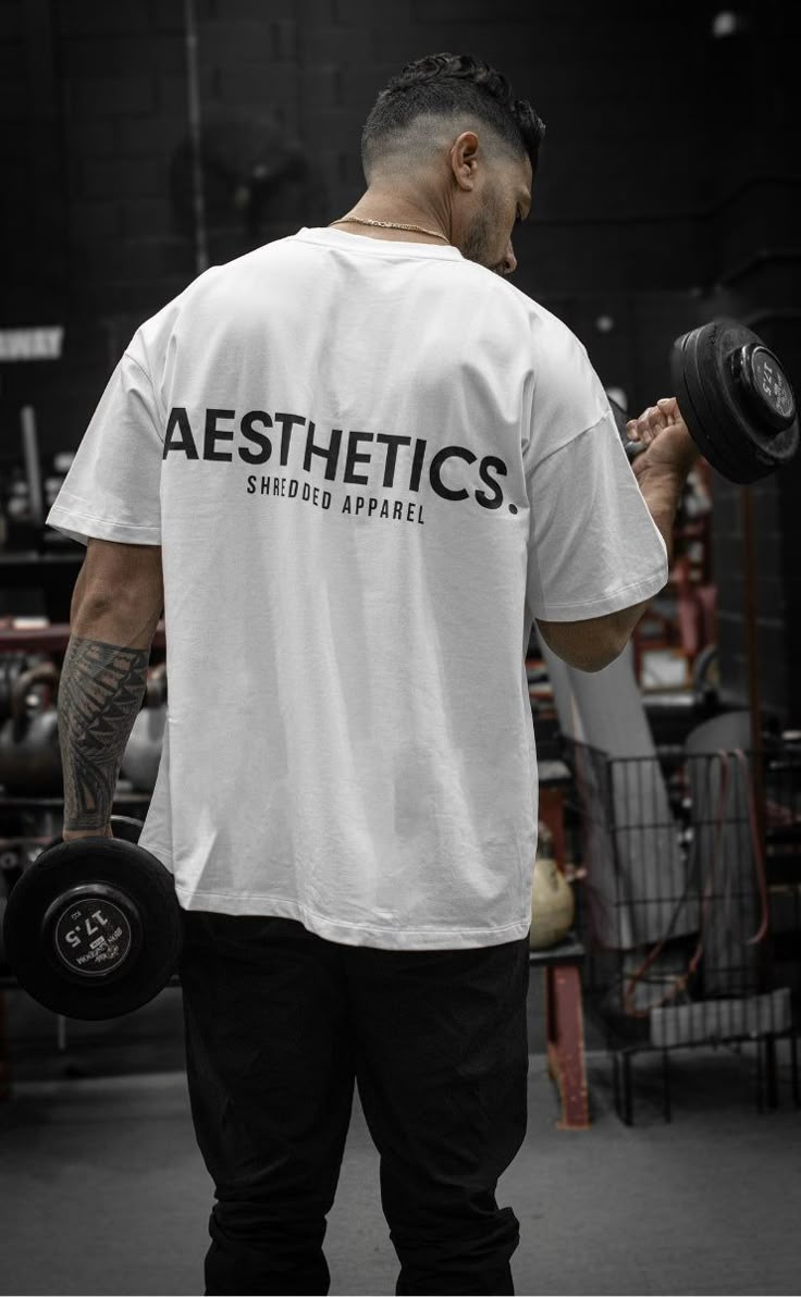 Oversized Gym T-shirt with Pump Cover
