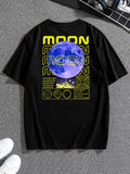 Men Moon & Letter Graphic Tee