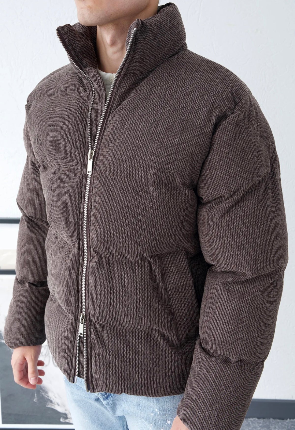 Premium Puffer Jacket – brown