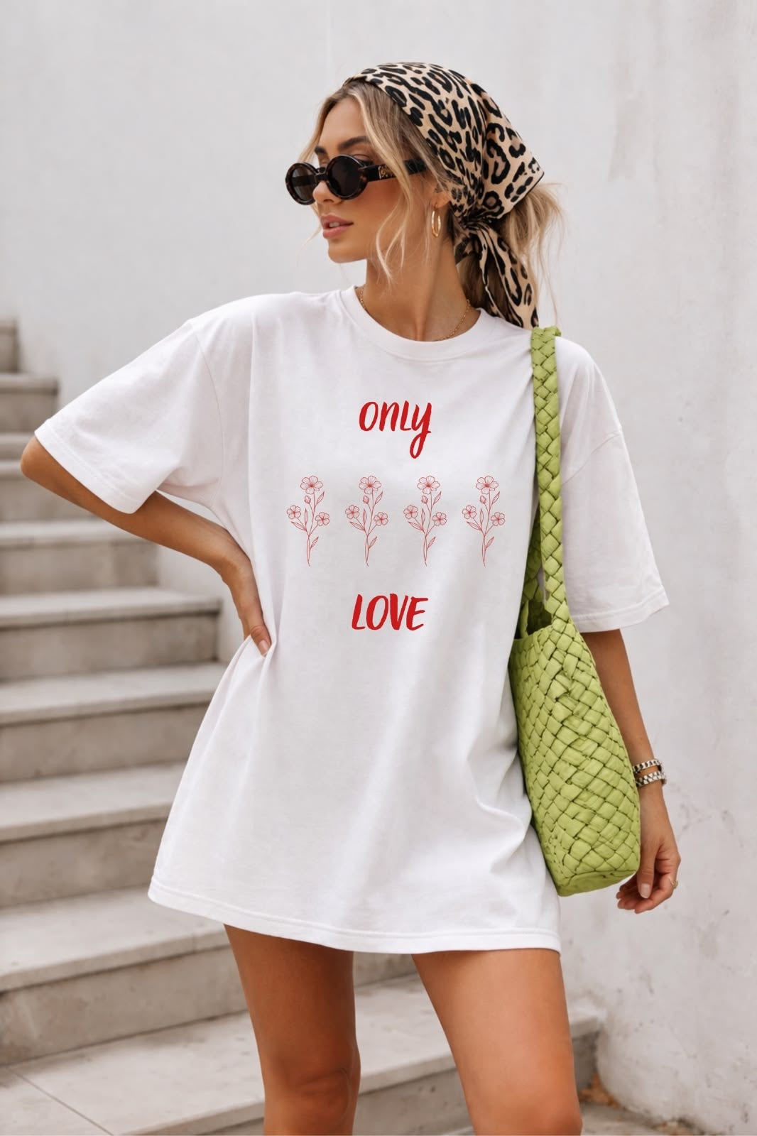 Only Love Women Tshirt Oversized