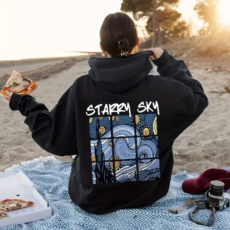 Starry sky oversized hoodie