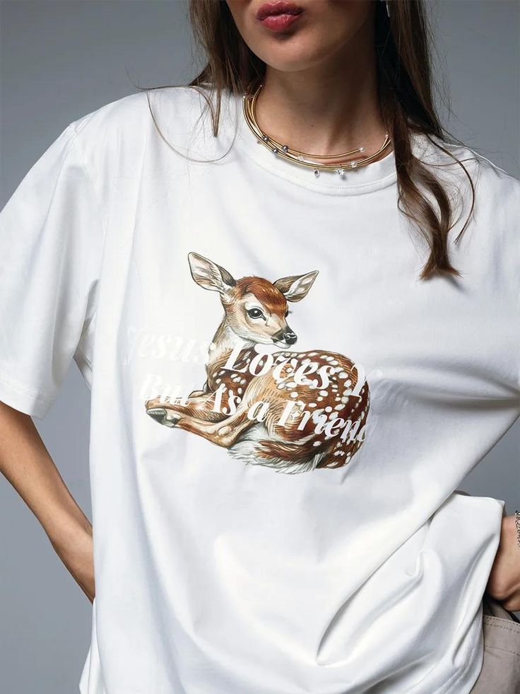 White T-shirt Bambi