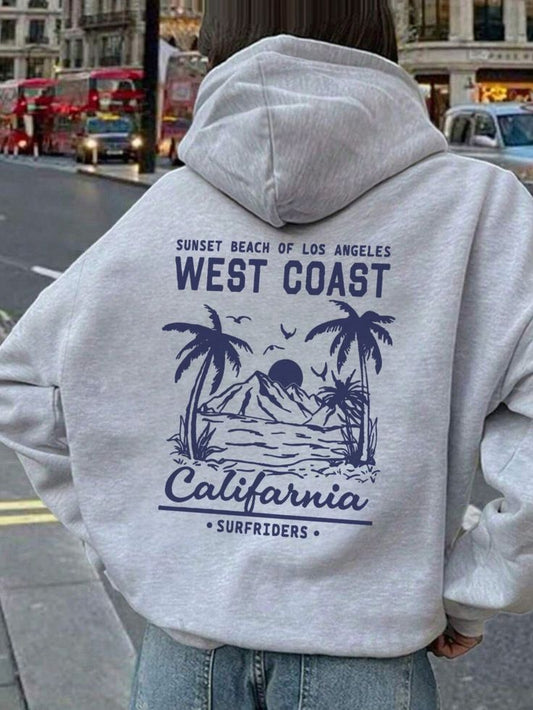 California Hoodies Oversized Fleeced