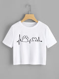 Heart Beats Women Crop Top