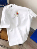 Men's Summer Cartoon Printed Round Neck Short Sleeve Casual T-Shirt