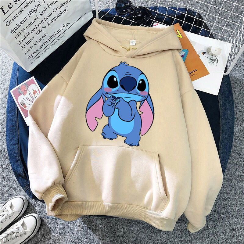 Stitch hoodies oversized women