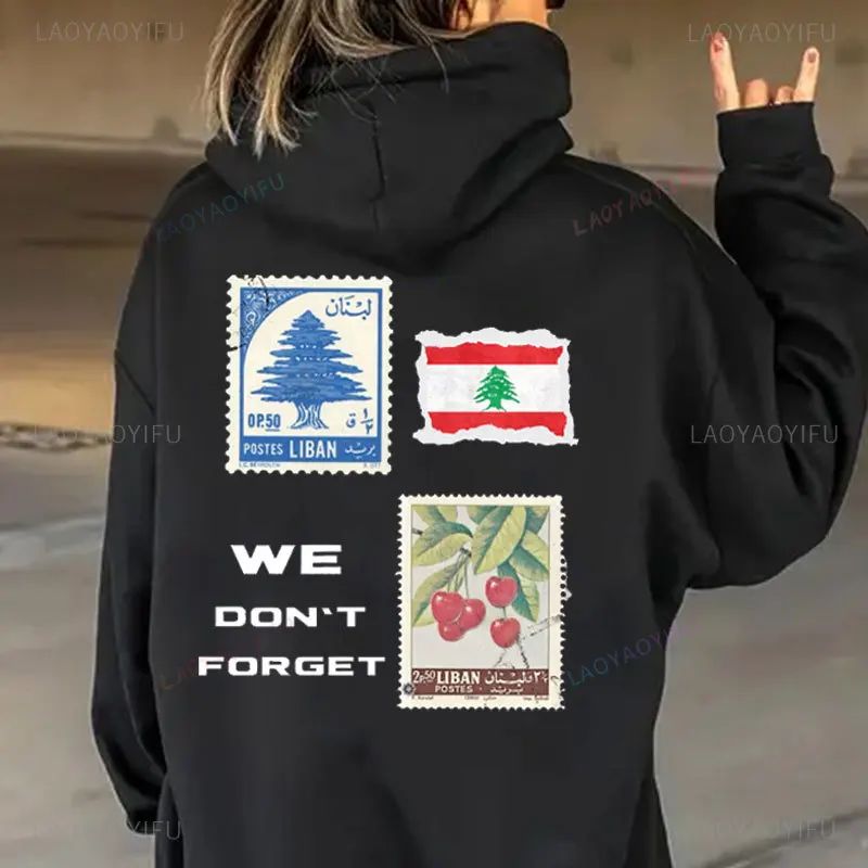 Libanesische Flagge Tropfen Schulter Sweatshirt Libanon Frauen Hoodie Beirut Winter Mode Pullover