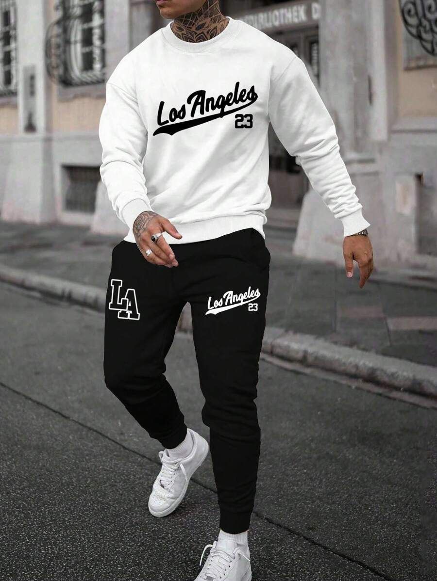 Men's Casual Daily Life Soft And Comfortable Versatile Sweatshirt Suit.