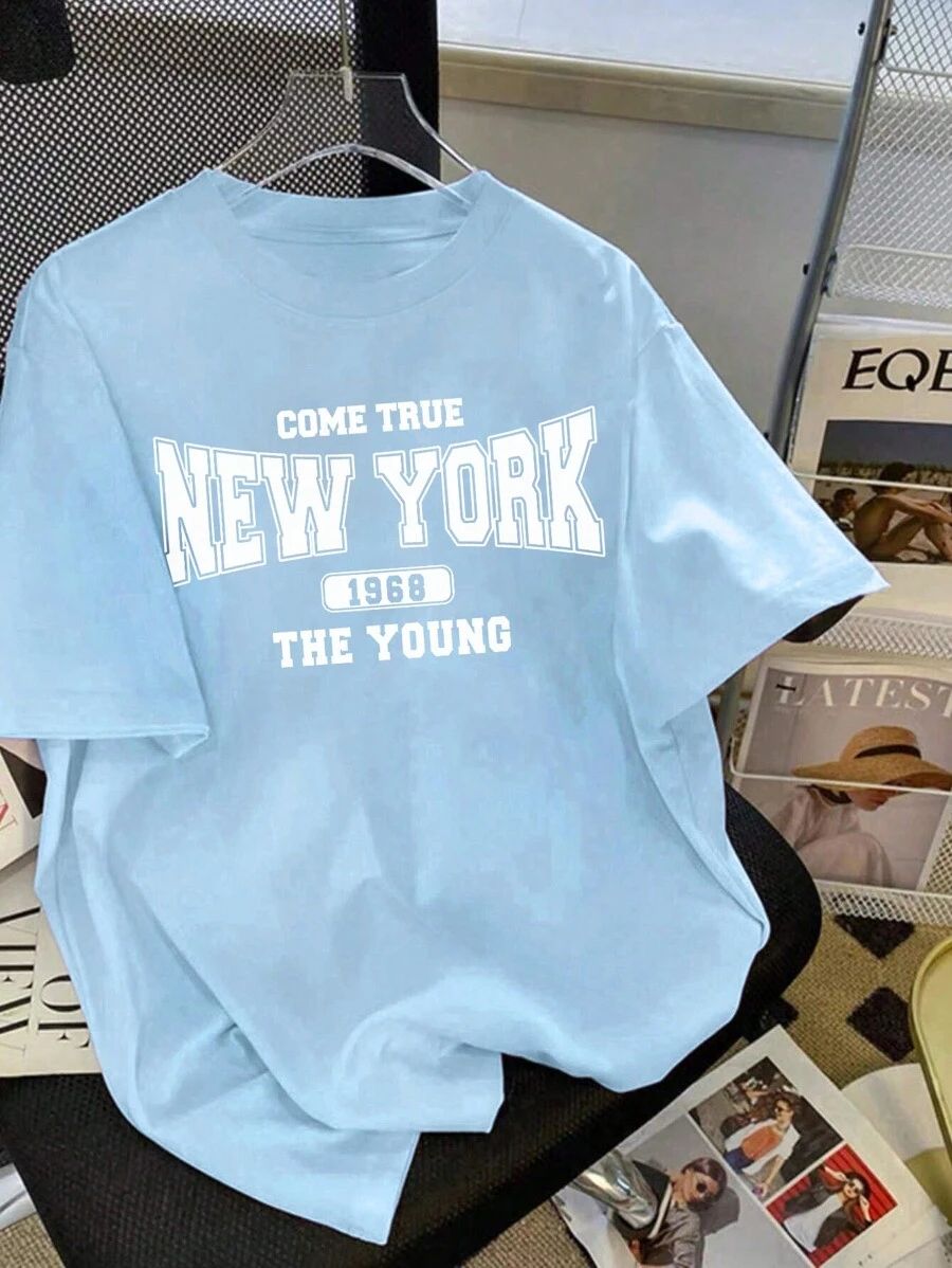 Tween Boy Loose Casual Sports Round Neck Graphic Short Sleeve T-Shirt