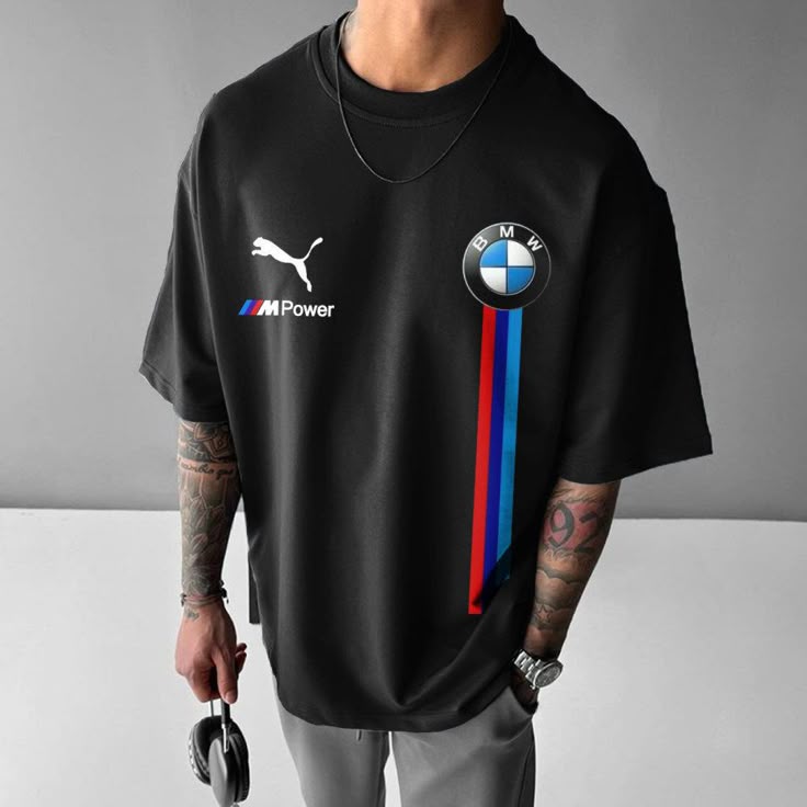 Men's Racing Car Graphic Print T-shirt