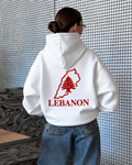 lebanon Unisex Hoodies Glitter Red