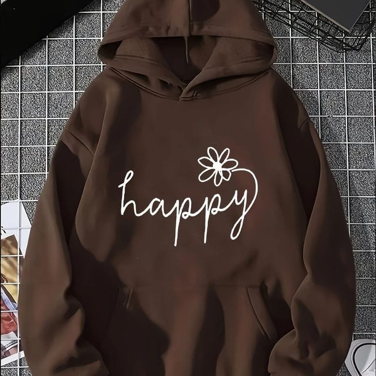 Happy women’s oversized hoodie