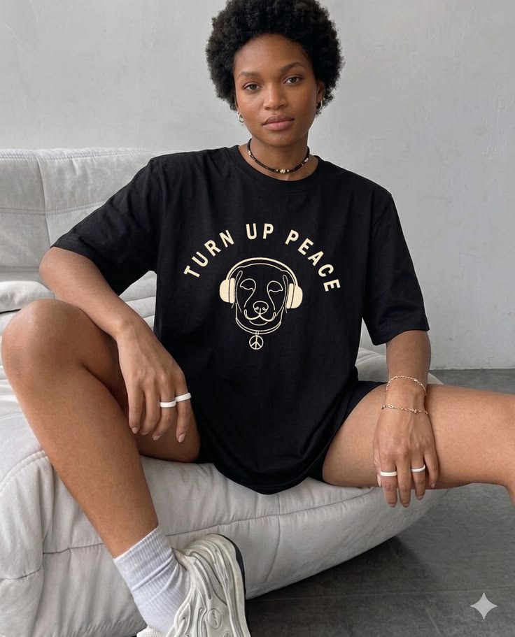 Inner Peace Aesthetic Short Sleeve Round Neck Trendy Fashion Styling T-shirt, Positive shi