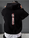 Men Letter Graphic Drawstring Hoodie