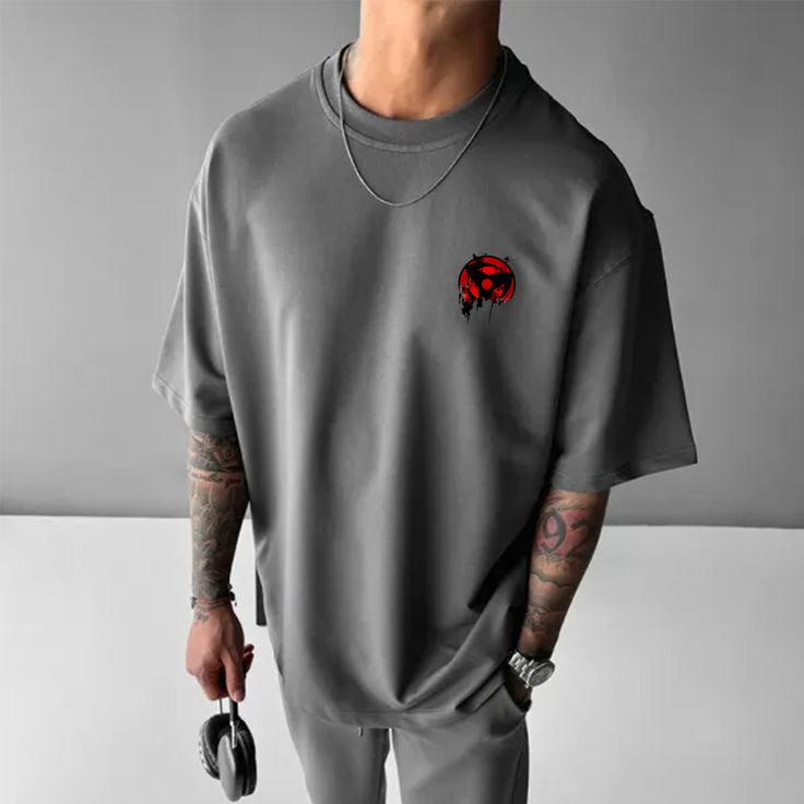 Oversized Anime Print T-Shirt