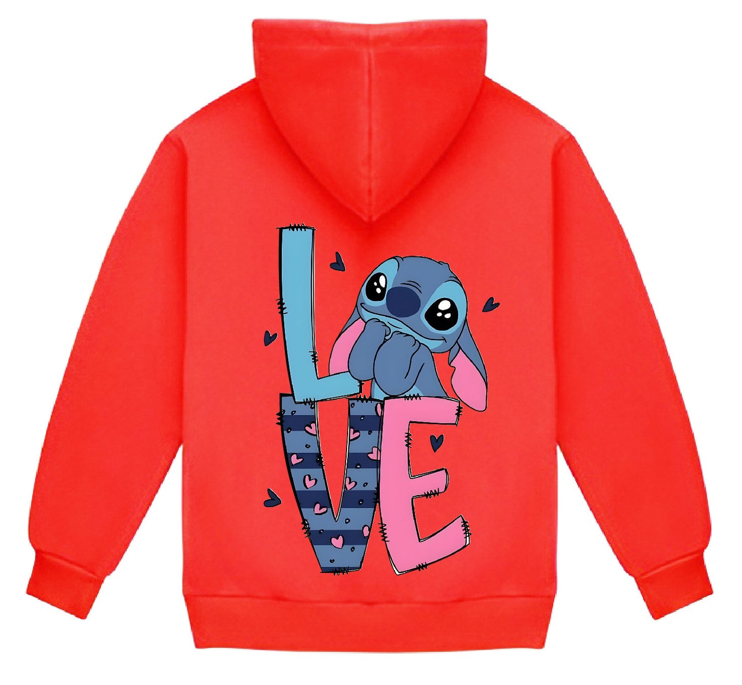 Love stitch hoodie oversized