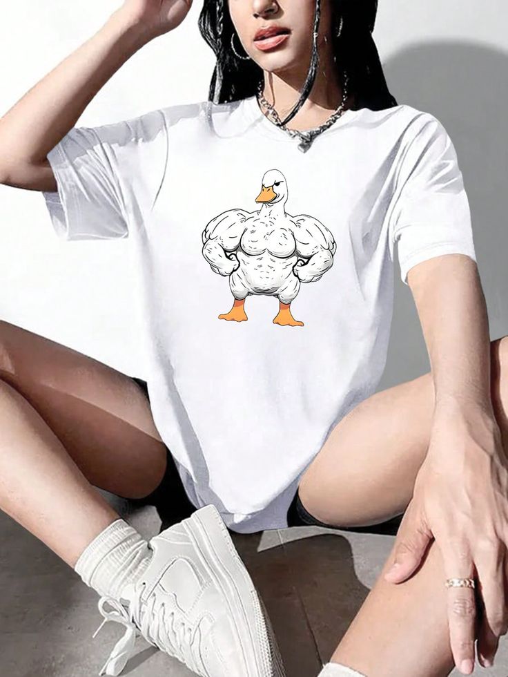 Fashionable Duck Print Spring/Summer Casual Sports