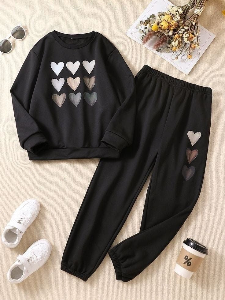 Hearts Sweatshirt Set