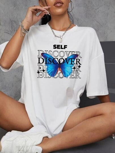 Self Discover Women Oversized Tshirt