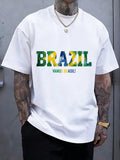 2026 NEW Brazil 2026 Soccer Football T Shirt Men Black Country Flag Design Sports Fan Apparel Suitable For Holiday Gifts