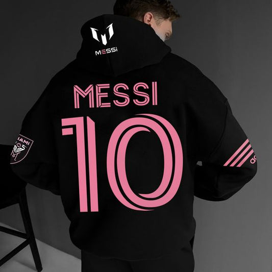 Unisex Oversize Hoodie black Messi