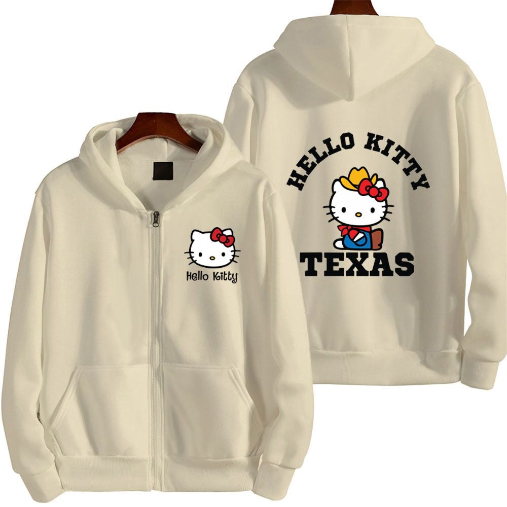 Hello kitty zip-up hoodie oversized