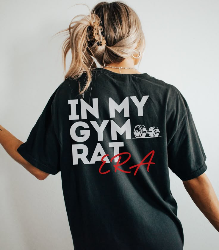 Gym Rat Era Funny Oversized Gym Pump Cover Gift for Gym Lover Girlfriend Wife Muscle Mommy Gym Bro, Summer Tshirt for Cardio Weightlifting