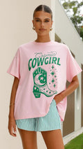 Cow Girl Women Tshirt Oversized