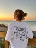 Women's Slogan Print Drop Shoulder T-Shirt