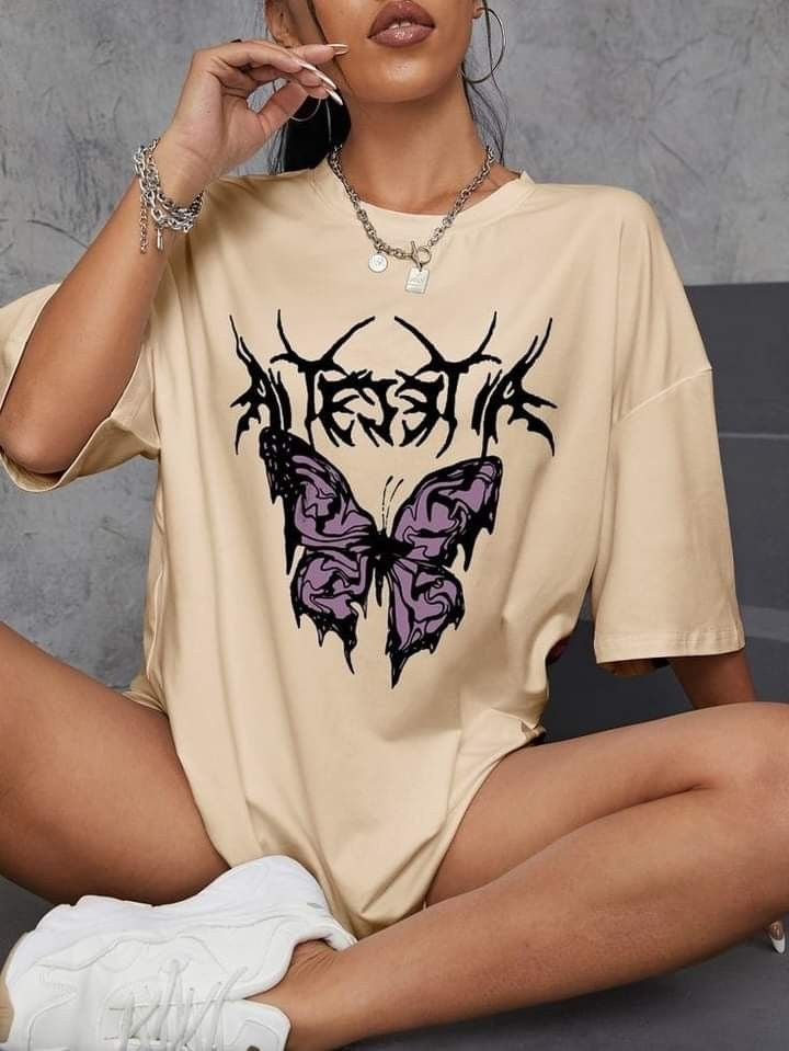 Butterfly Women Oversized Tshirt