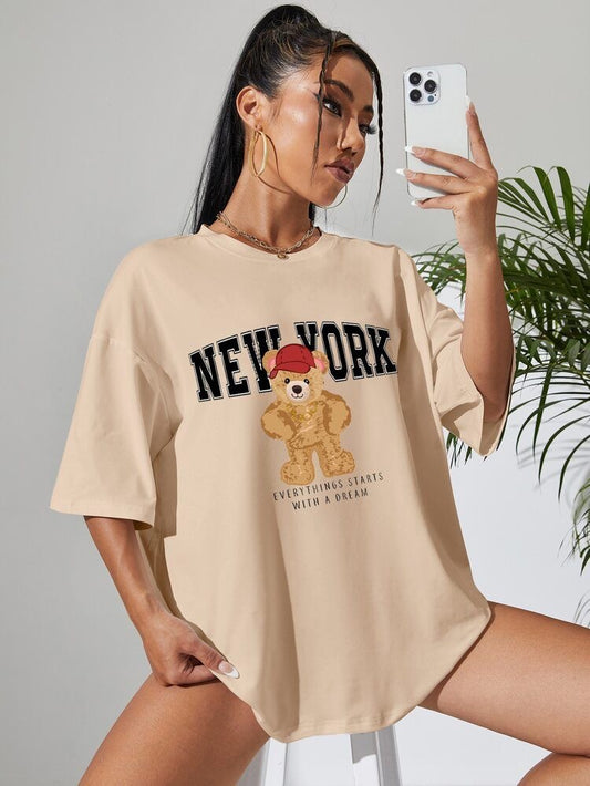 New York Women Oversized Tshirts