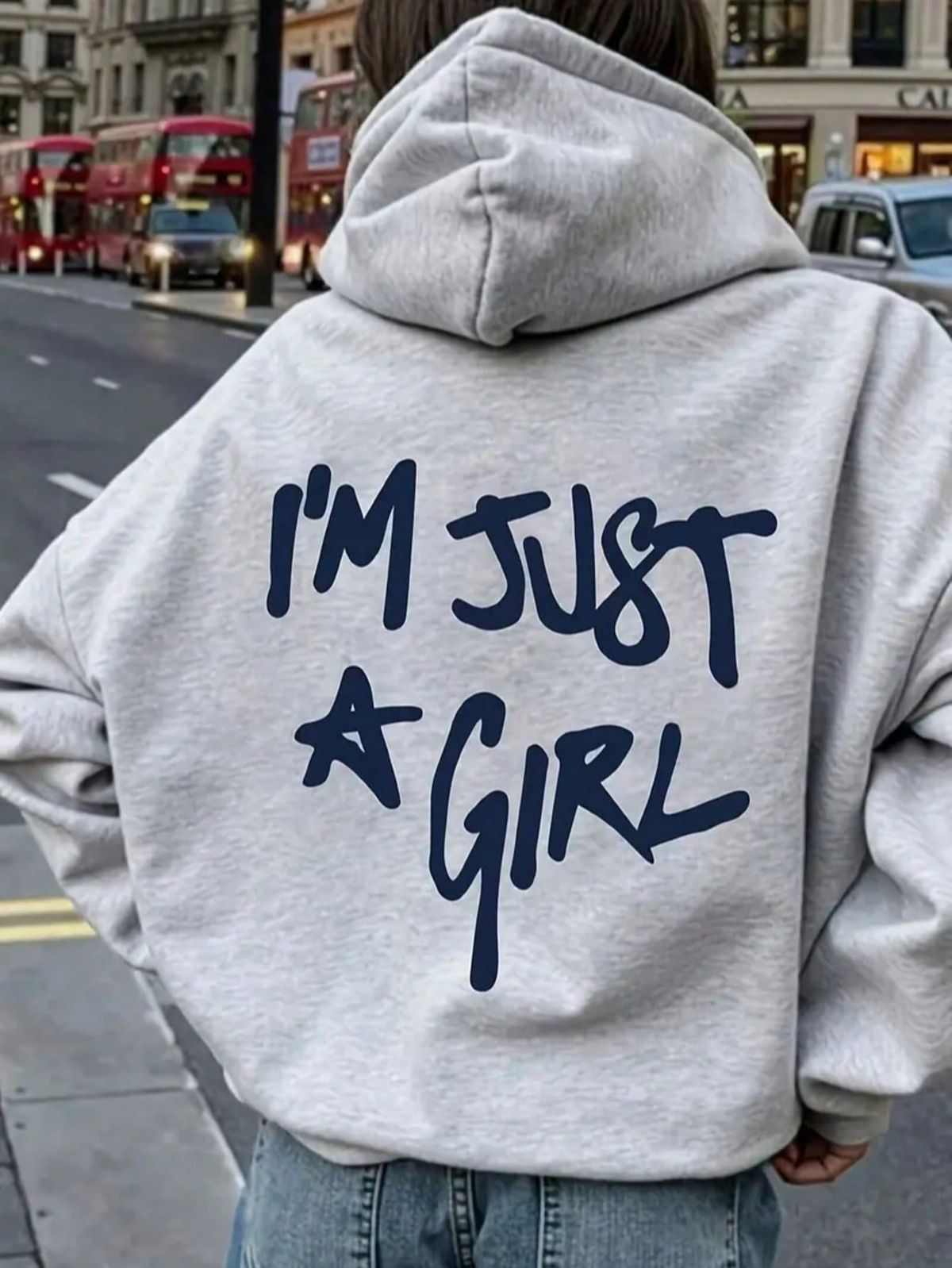 Letter Print Hoodie, Drawstring Casual Hooded Sweatshirt For Winter & Fall, Women's Clothing