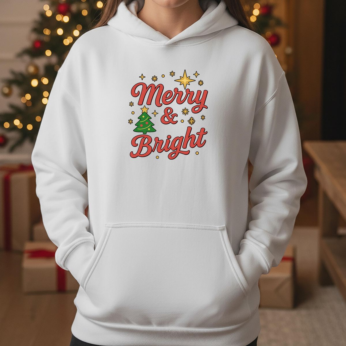 Dear Santa Hoodie | Candy Cane and Holly Graphic | Cute Christmas Design