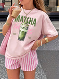 Matcha Women Tshirt Oversized
