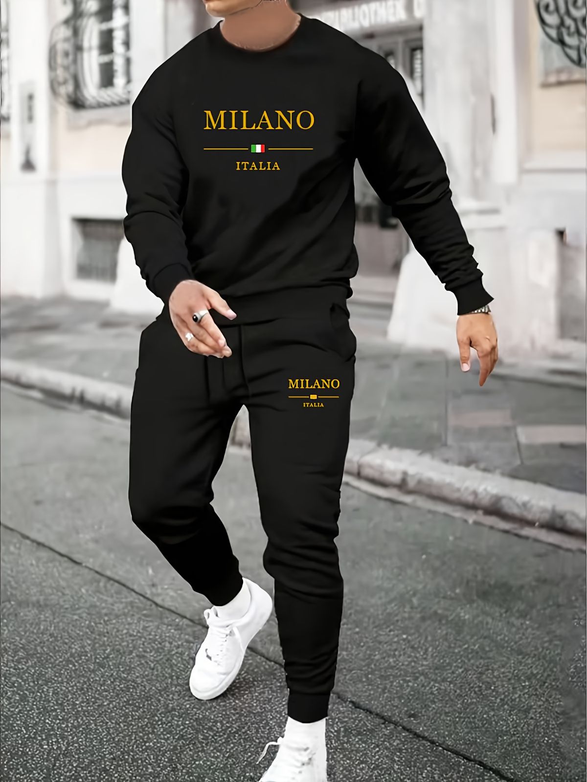 Men's Casual Daily Life Soft And Comfortable Versatile Sweatshirt Suit.