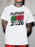2026 NEW Portugal 2026 Soccer Football T Shirt Men Black Country Flag Design Sports Fan Apparel Suitable For Holiday Gifts
