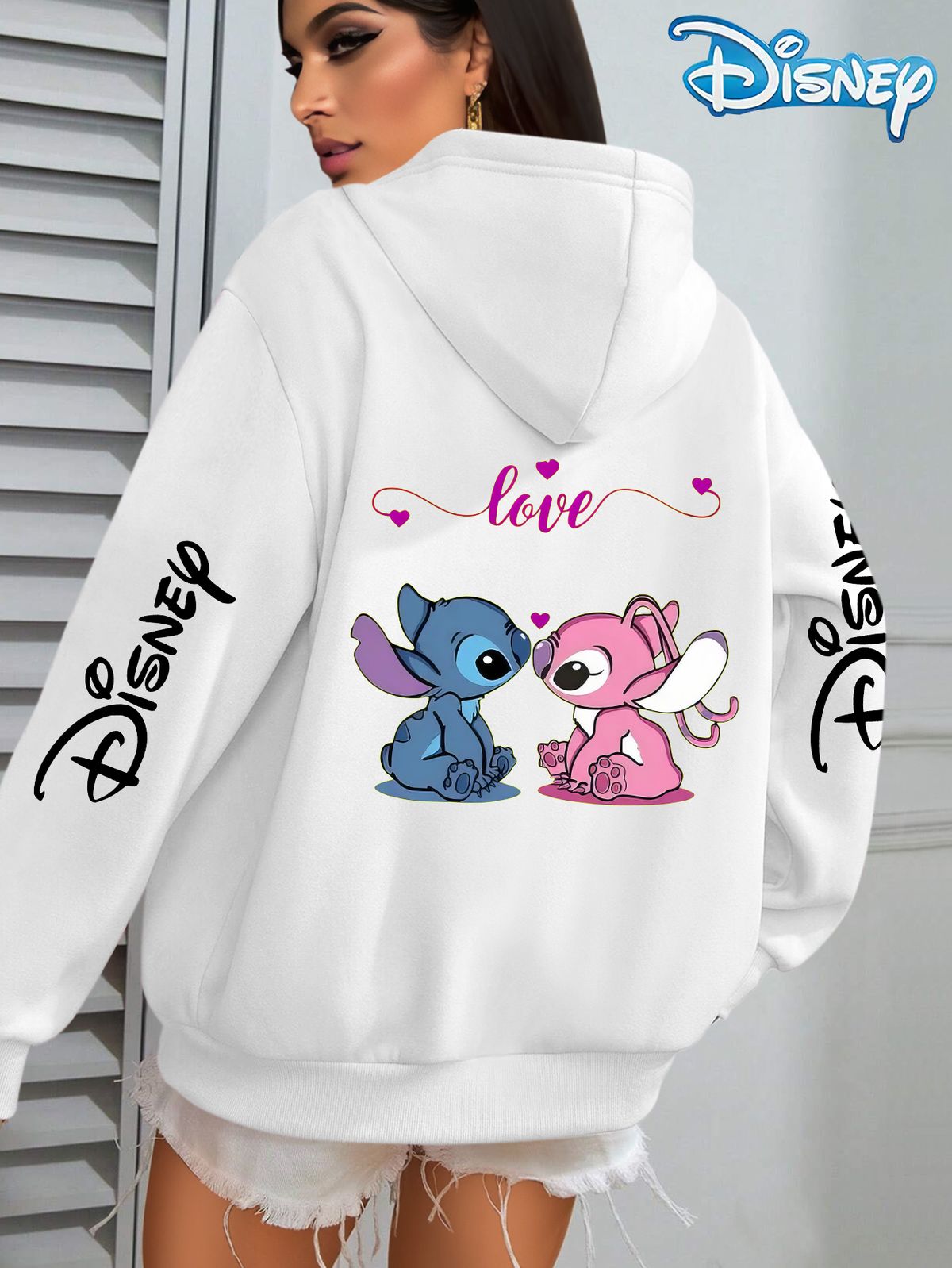 Disney - Stitch and Angel Kiss - Hoodie