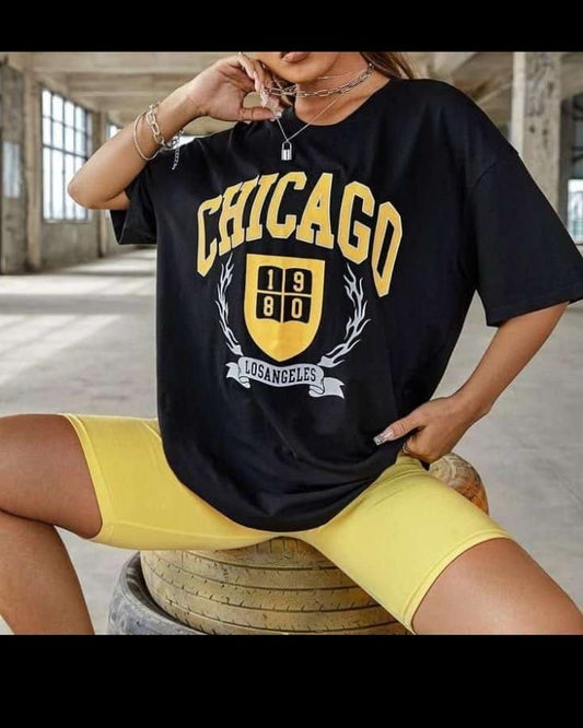 Chicago Women Oversized Tshirt