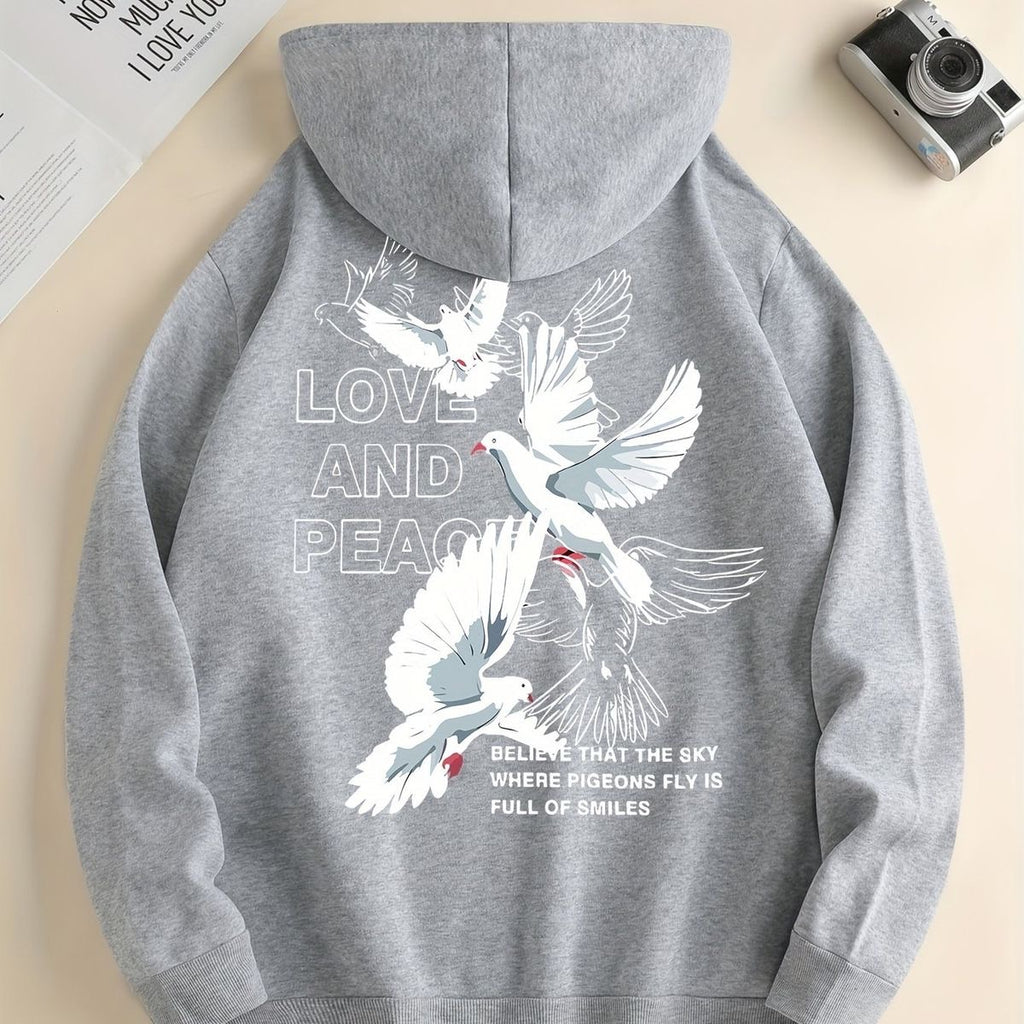 Love and peace hoodies oversized