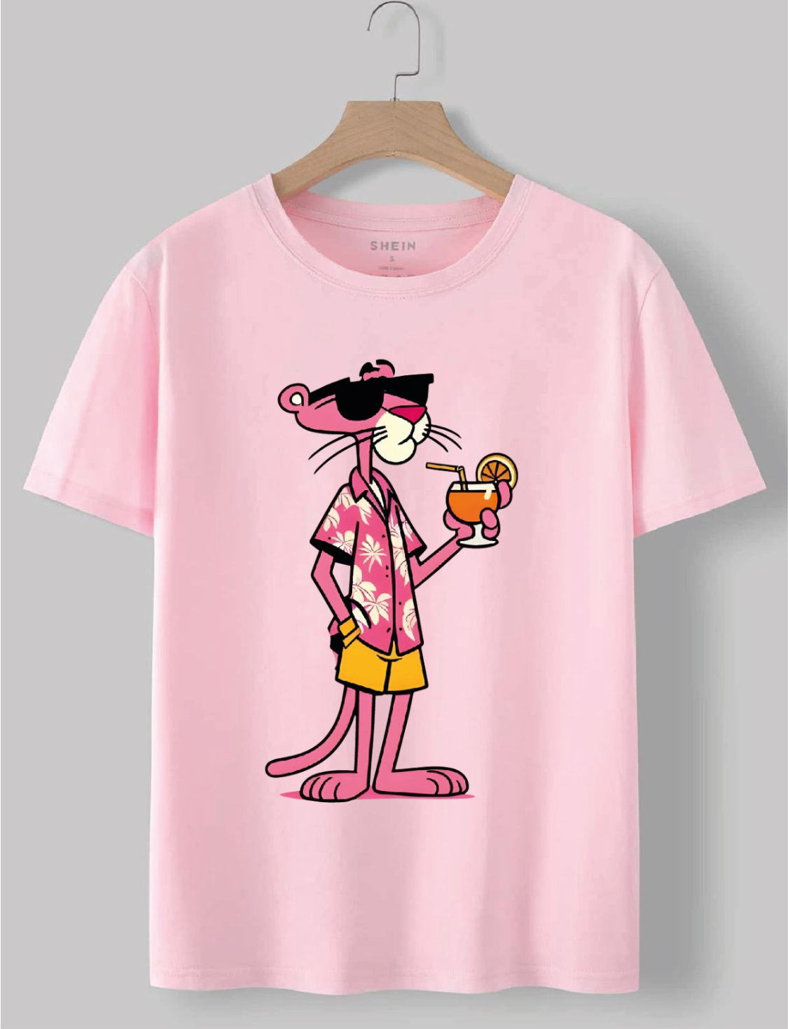 Shirt With Cool Pink Panther Print Regular Fit