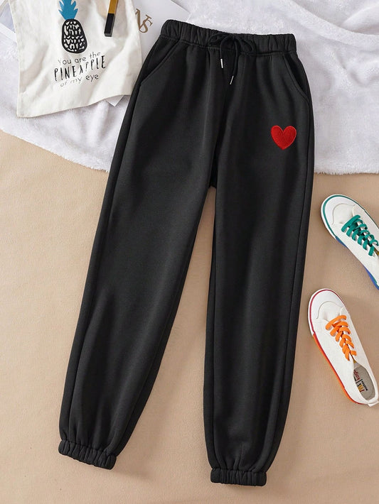 Heart women’s sweatpants fleece inside