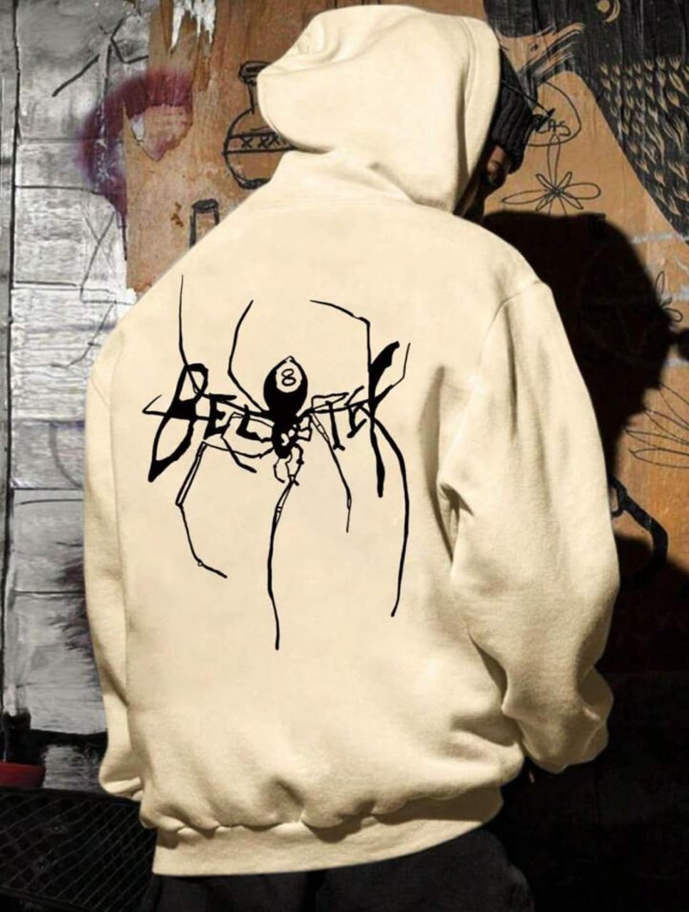 Men spider hoodies oversized