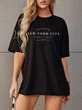 New York Women Oversized Tshirt