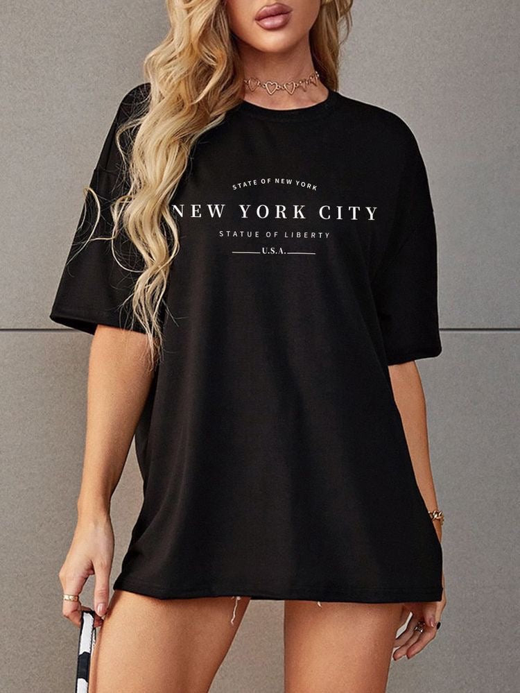 New York Women Oversized Tshirt