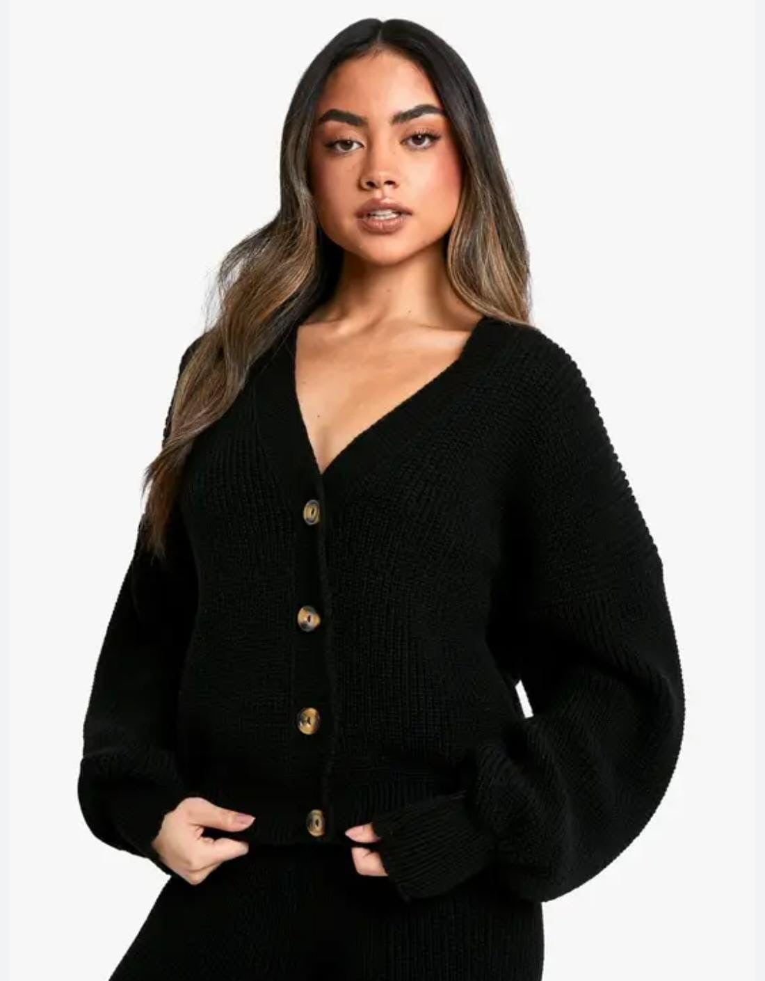 Buttoned Knit Cardigan – Premium Turkish Fabric