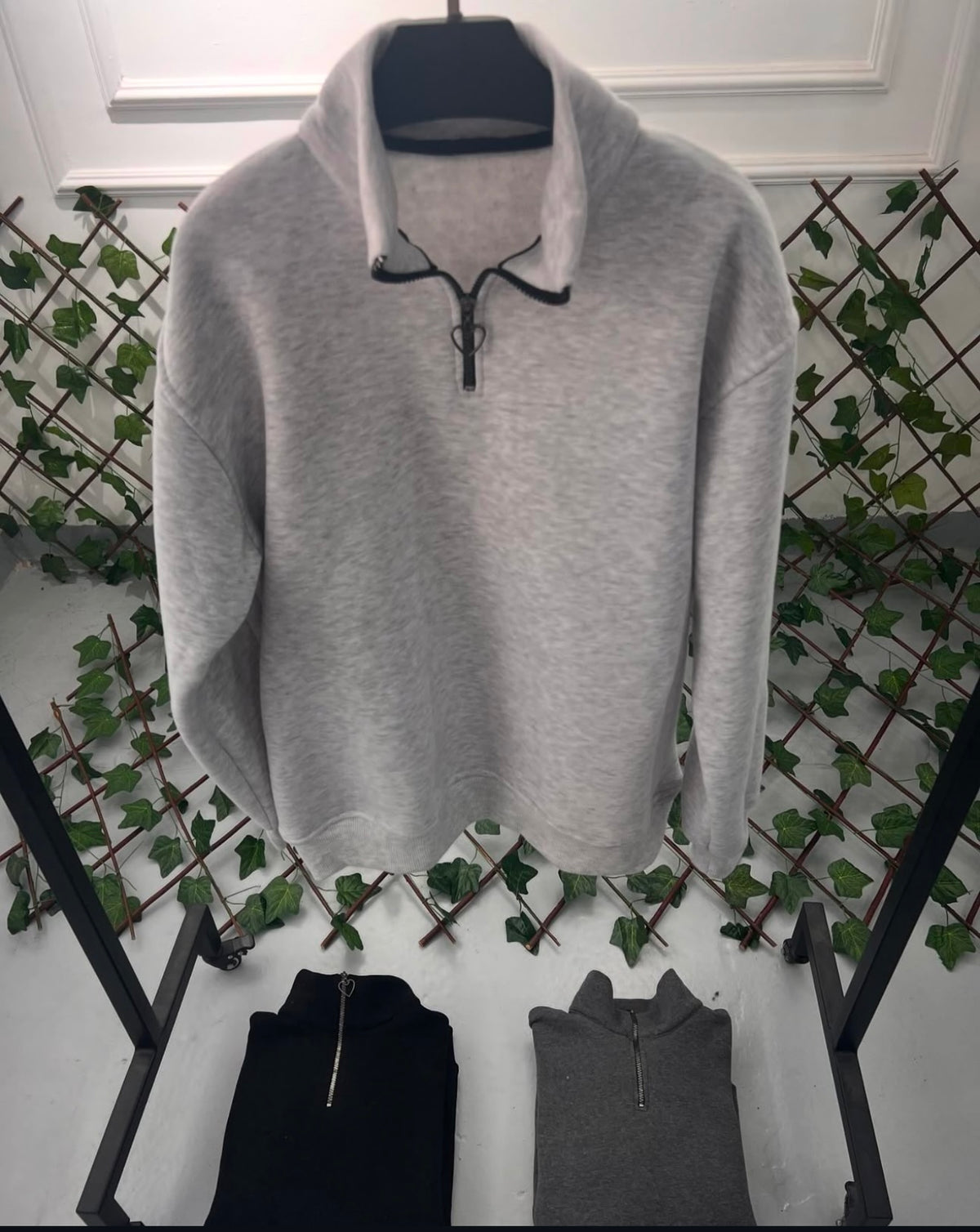 Basic Sweatshirt half zip up / Fleeced /Hoodies Liban / available in 3 colors
