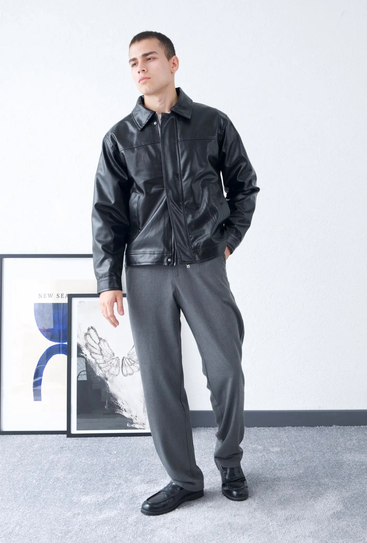 Premium Leather Jacket – black