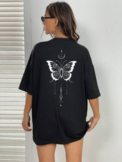 Butterfly Women Oversized Tshirt