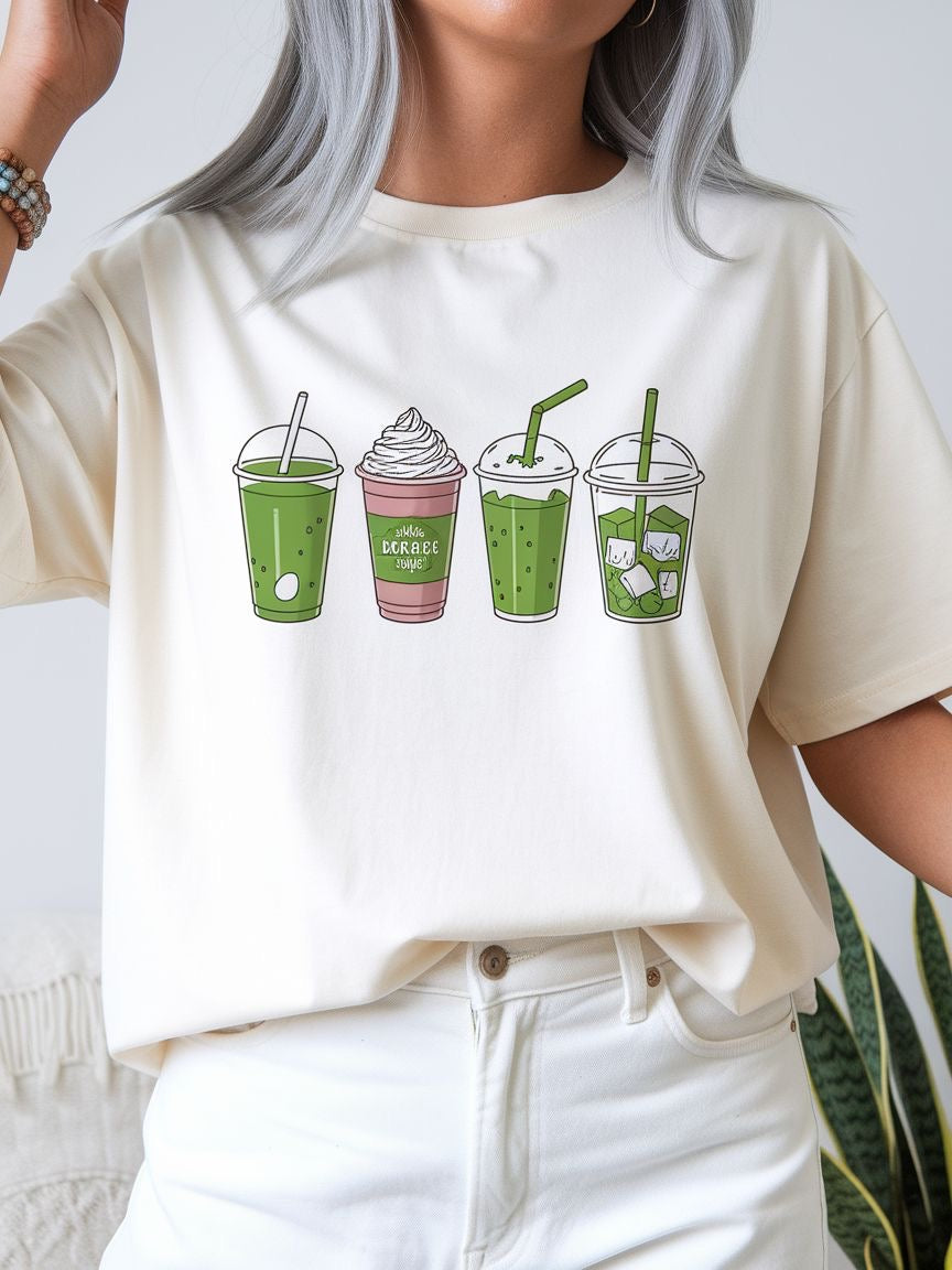 Matcha Women Tshirt Oversized